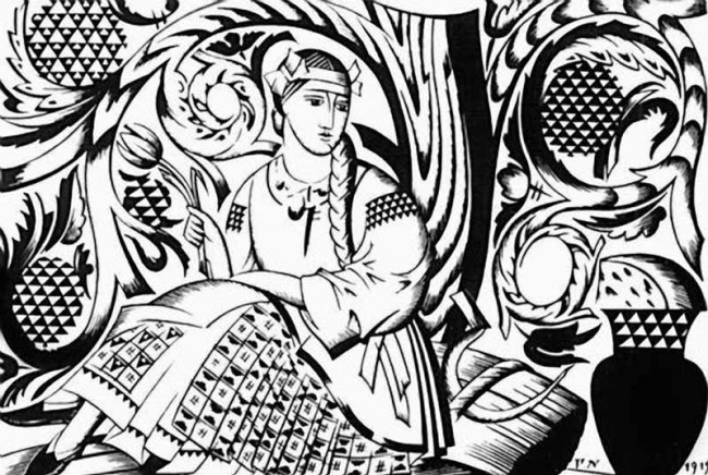 Сочинение по картине: Нарбут - "Поэзия"